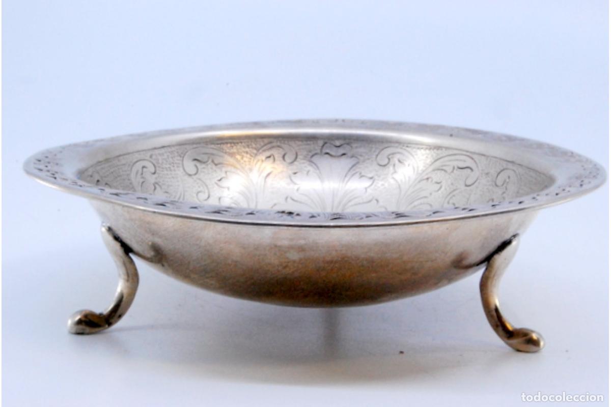 Antig&uuml;edades: plato de dulces de plata - Foto 2