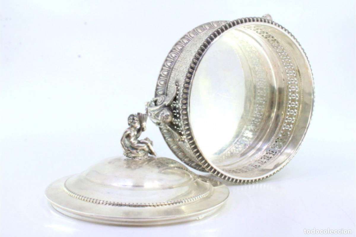 Antig&uuml;edades: plato de dulces de plata - Foto 3
