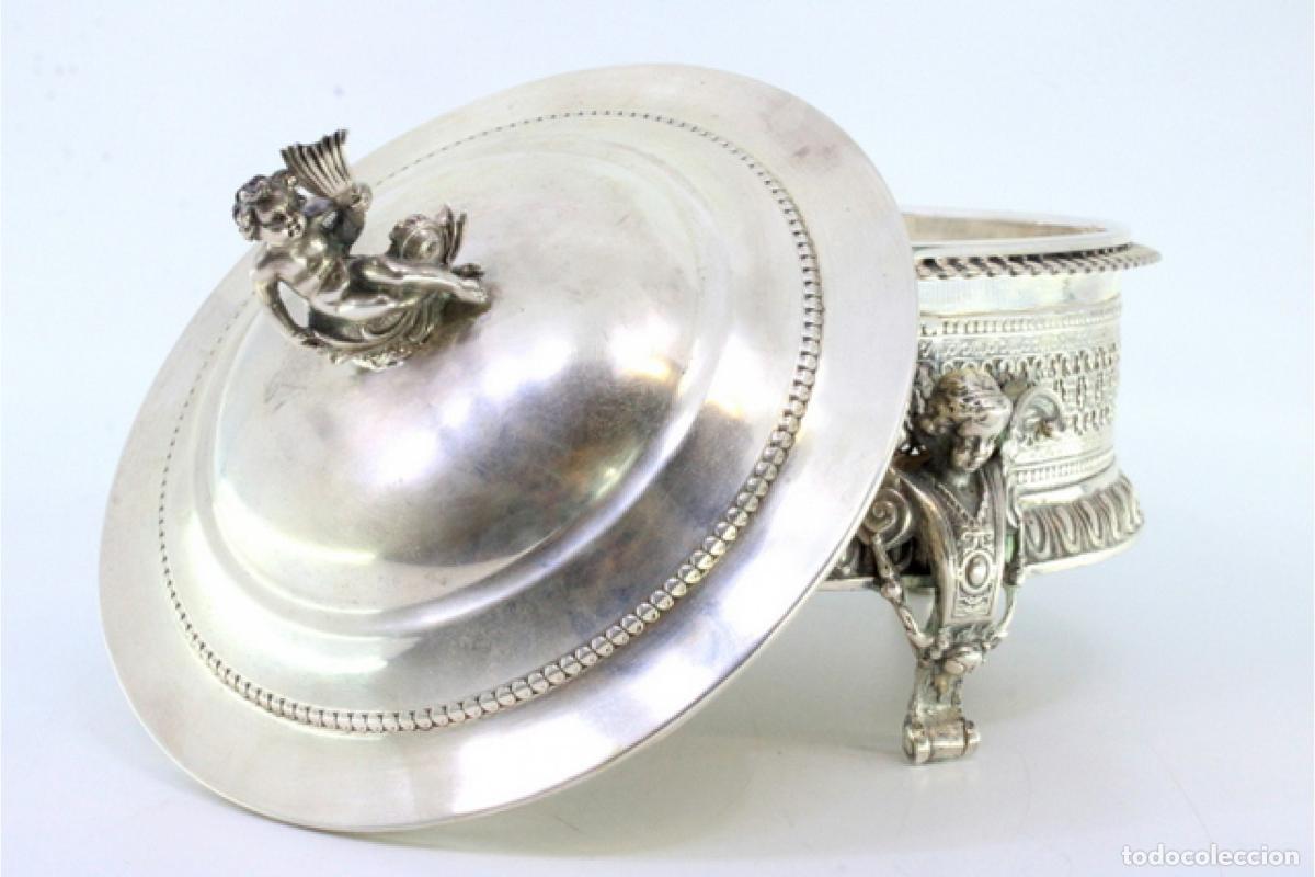 Antig&uuml;edades: plato de dulces de plata - Foto 4