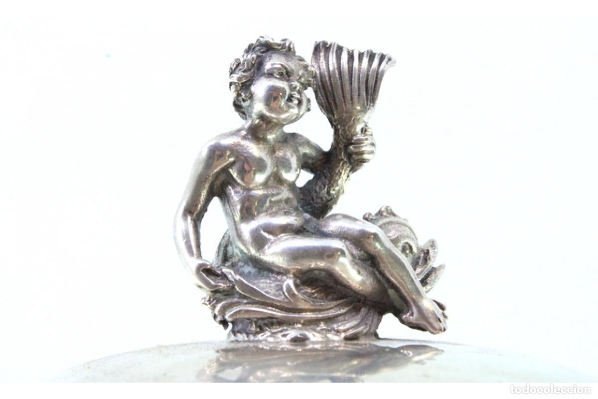 Antig&uuml;edades: plato de dulces de plata - Foto 5