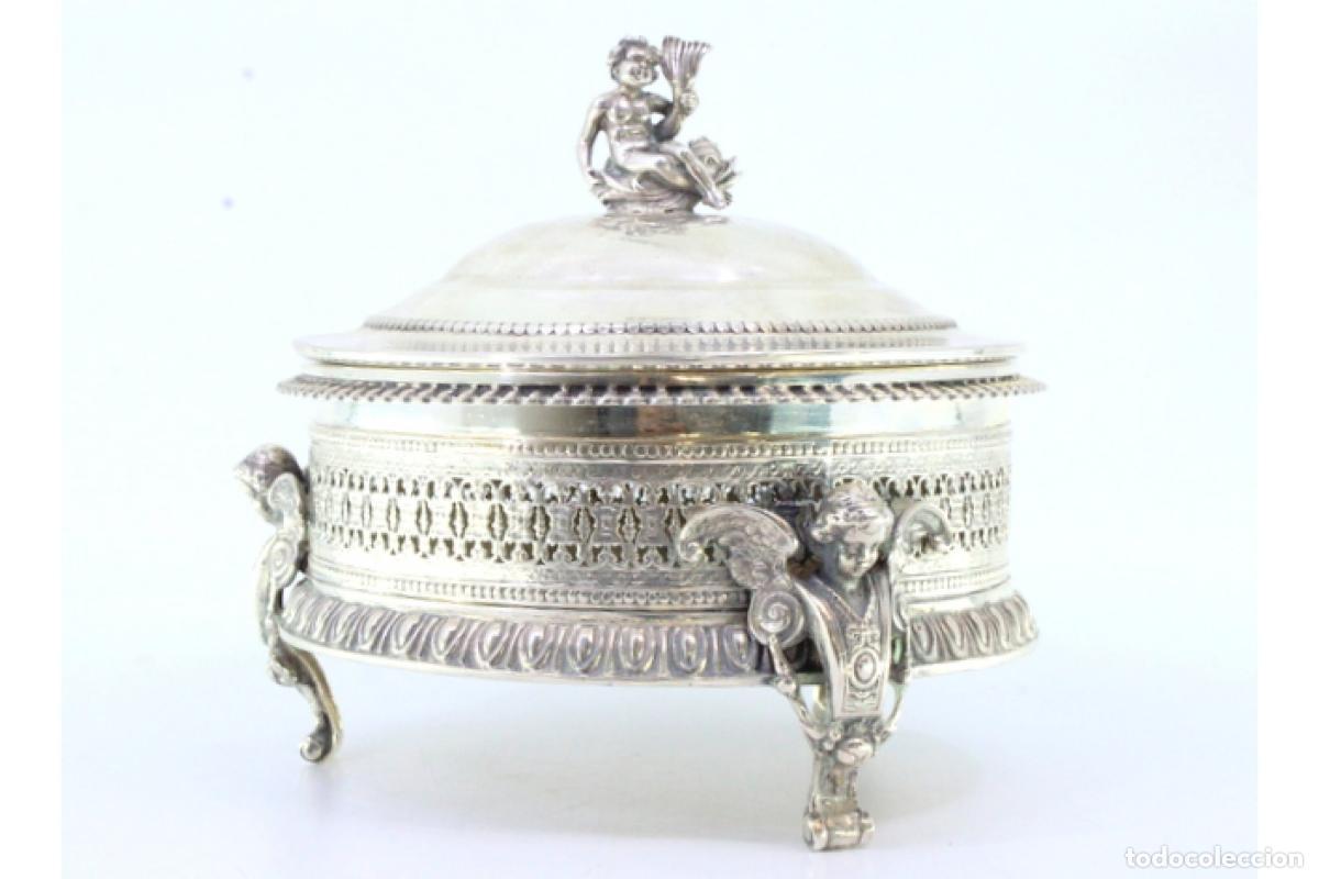 Antig&uuml;edades: plato de dulces de plata - Foto 7