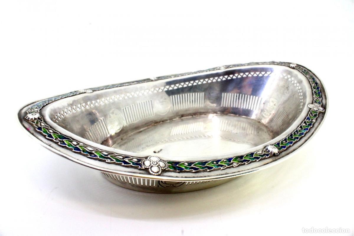 Antig&uuml;edades: plato de dulces de plata - Foto 3