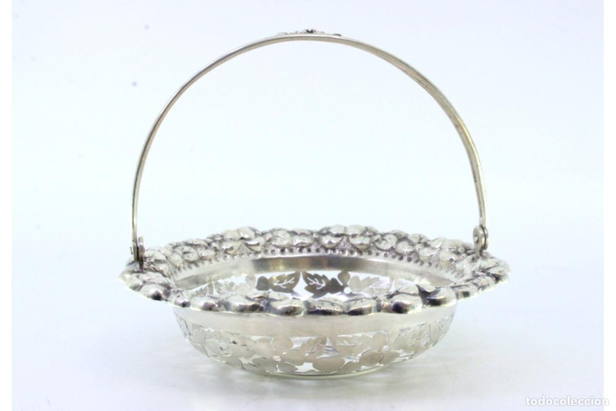 Antig&uuml;edades: plato de dulces de plata - Foto 2