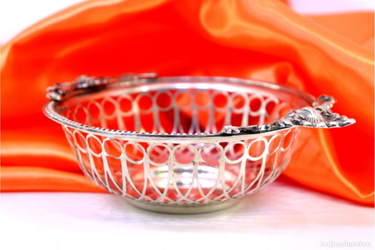Antig&uuml;edades: plato de dulces de plata - Foto 2