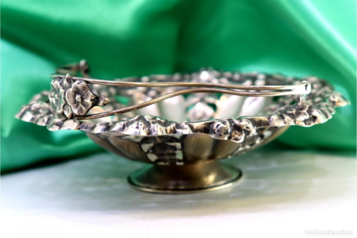 Antig&uuml;edades: plato de dulces de plata - Foto 2