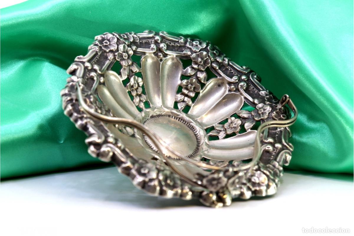 Antig&uuml;edades: plato de dulces de plata - Foto 4