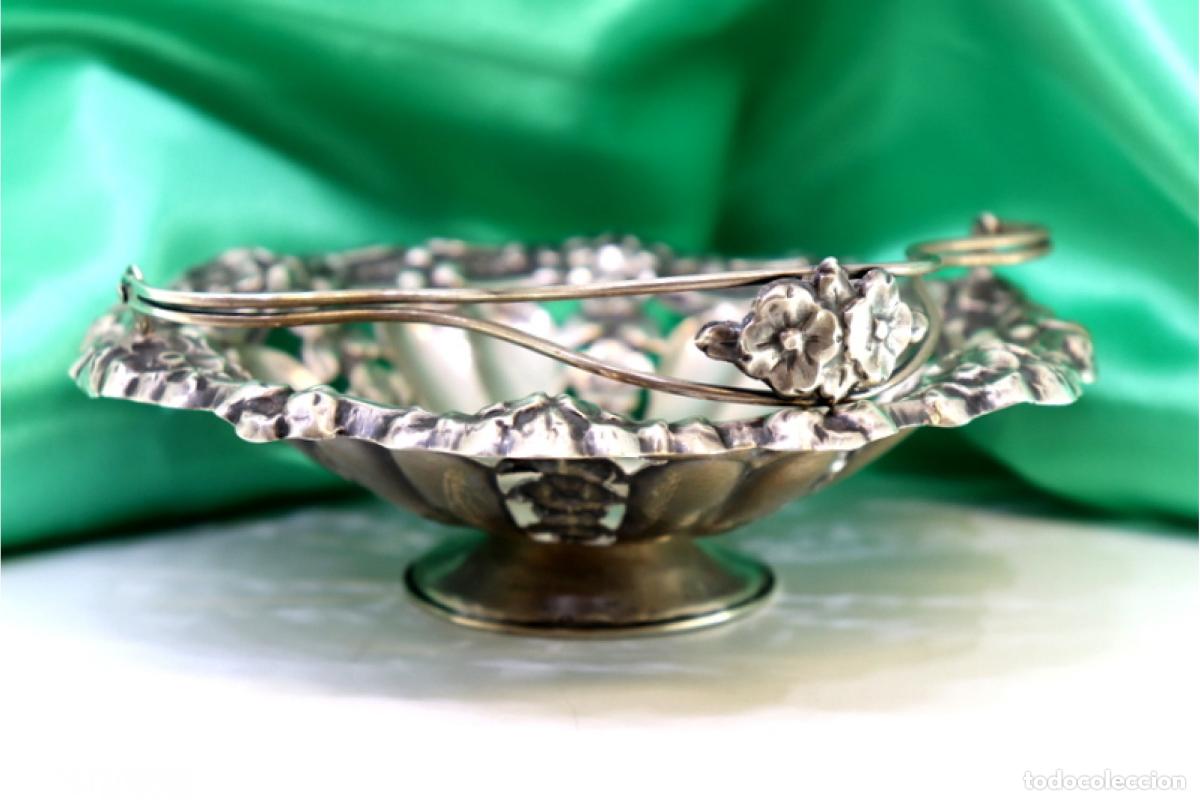 Antig&uuml;edades: plato de dulces de plata - Foto 6