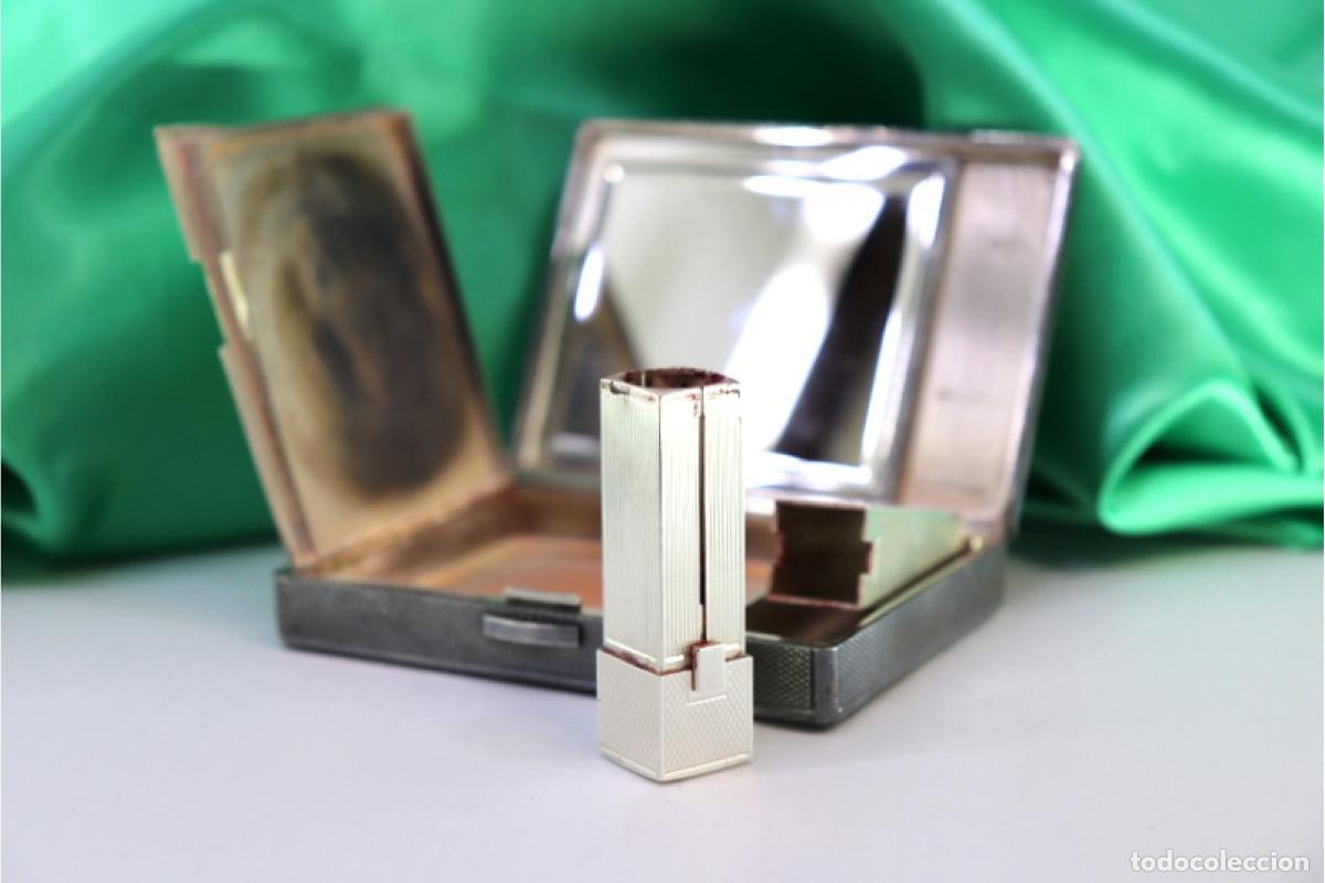 Antig&uuml;edades: Estuche de belleza plateado - Foto 3