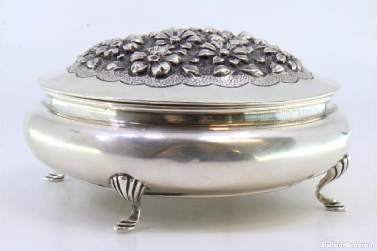 Antig&uuml;edades: plato de dulces de plata - Foto 3