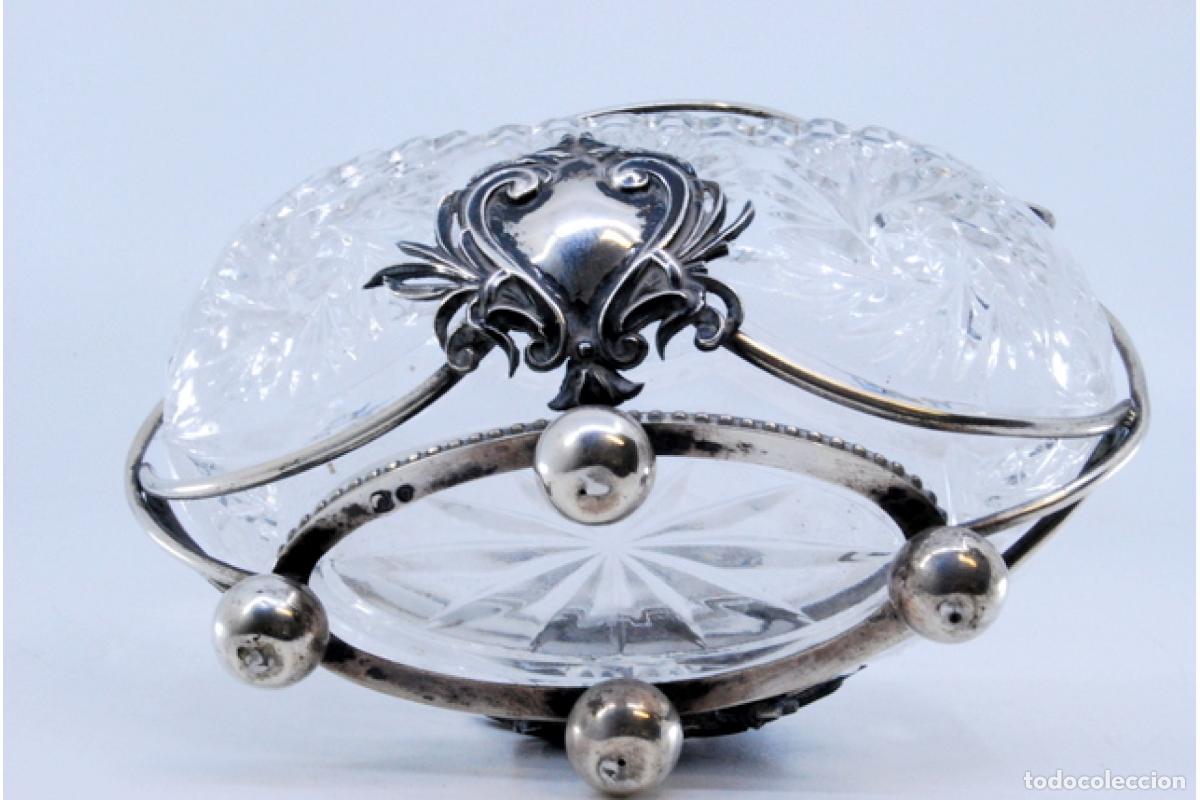 Antig&uuml;edades: plato de dulces de plata - Foto 3