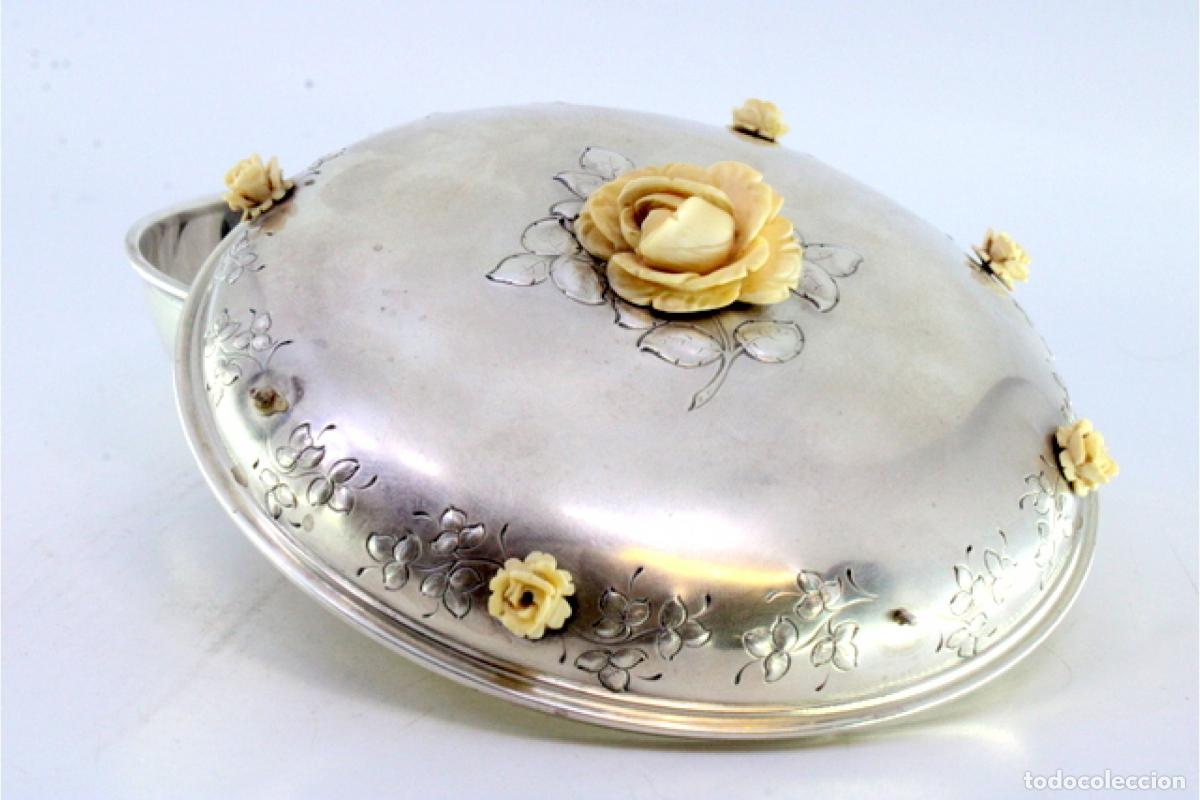 Antig&uuml;edades: plato de dulces de plata - Foto 4