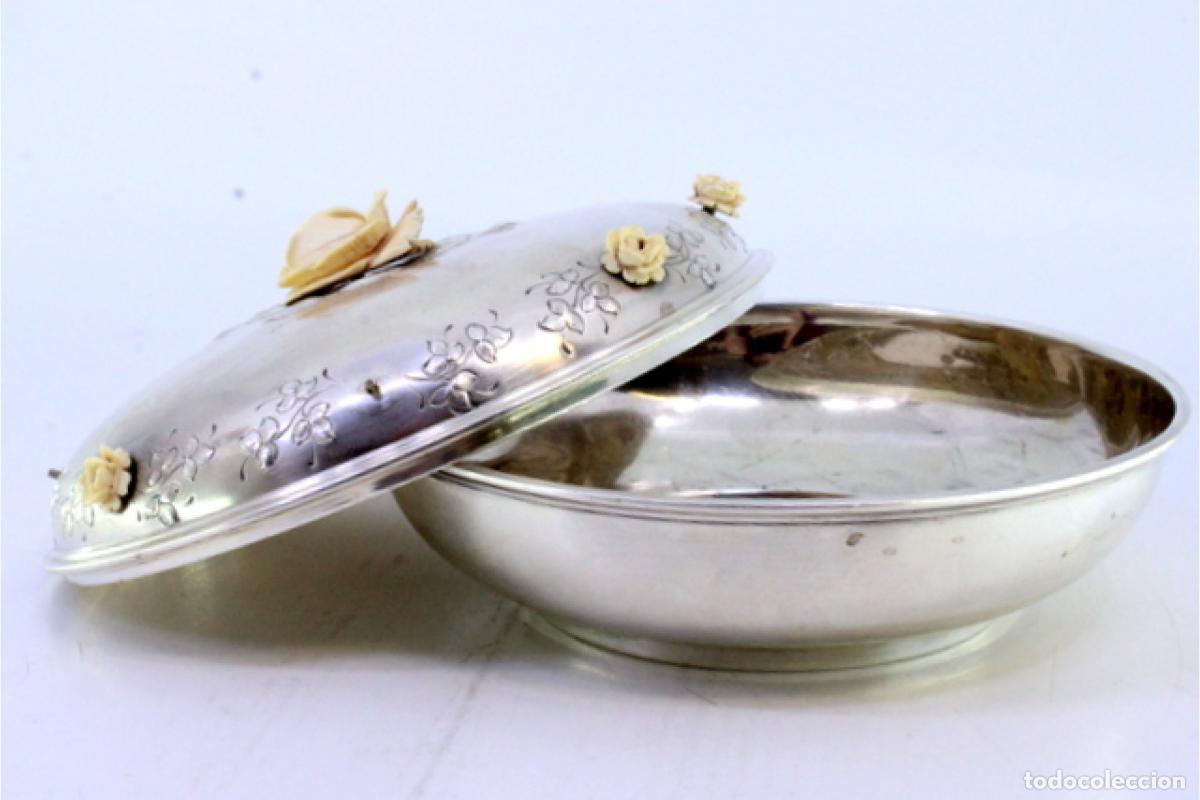Antig&uuml;edades: plato de dulces de plata - Foto 5