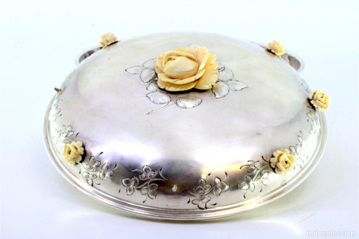 Antig&uuml;edades: plato de dulces de plata - Foto 6