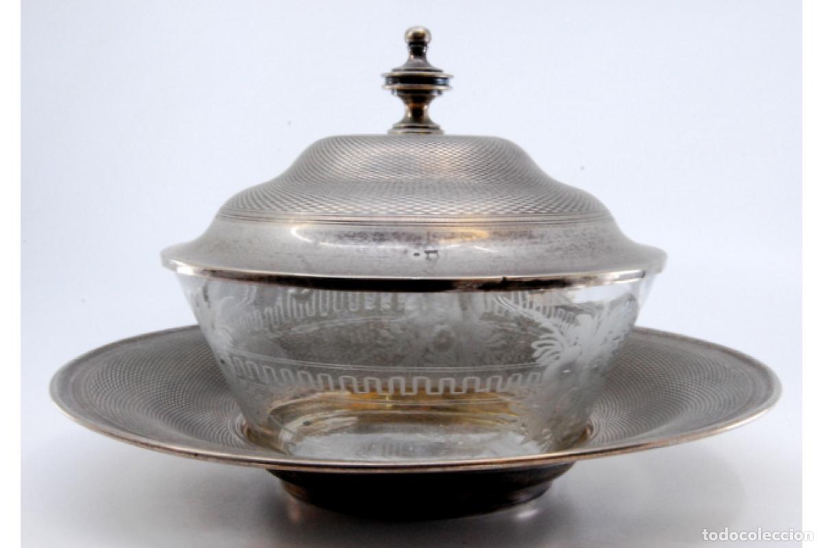 Antig&uuml;edades: plato de dulces de plata - Foto 2