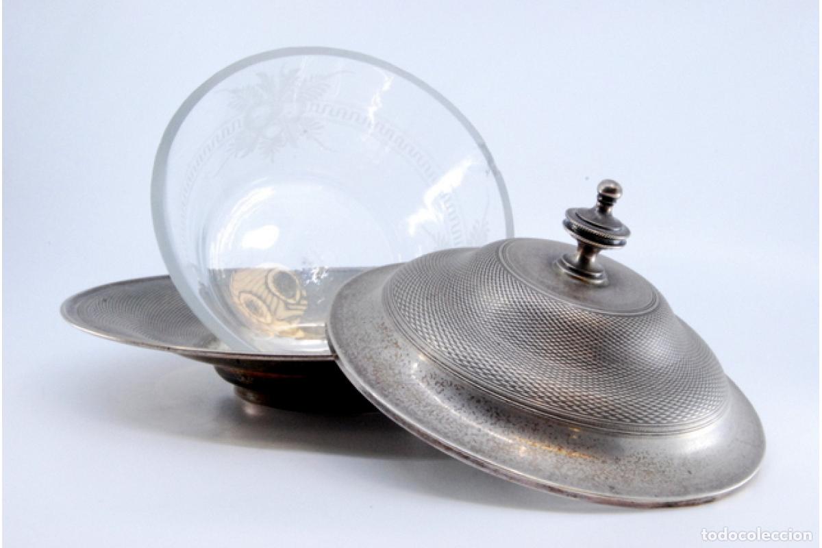 Antig&uuml;edades: plato de dulces de plata - Foto 3