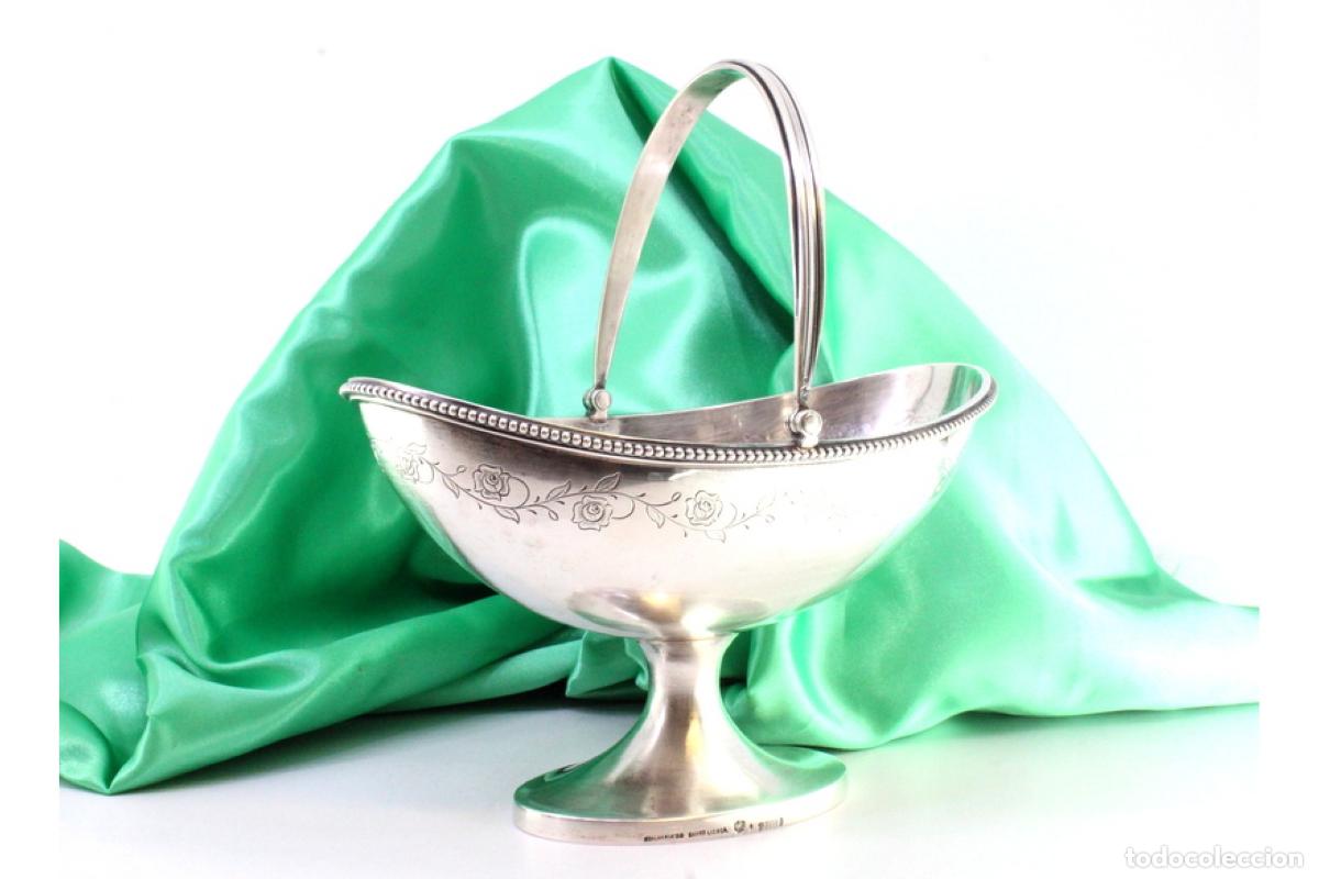 Antig&uuml;edades: plato de dulces de plata - Foto 4