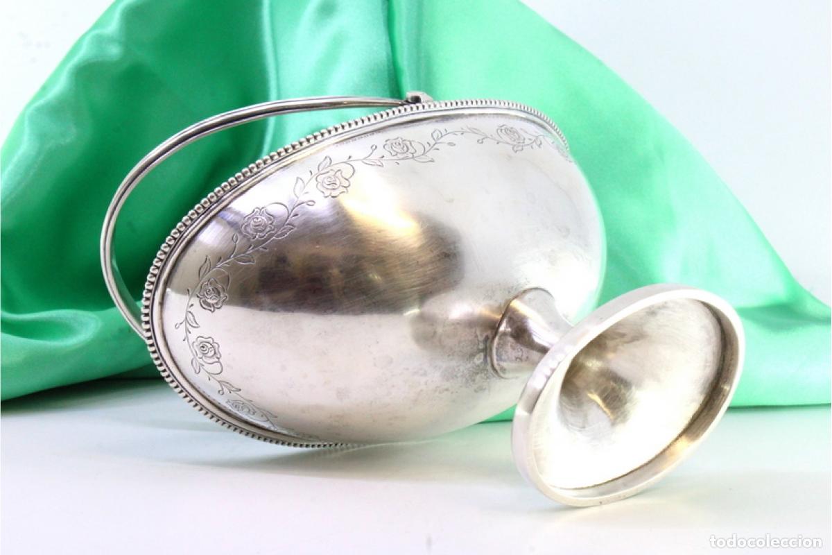 Antig&uuml;edades: plato de dulces de plata - Foto 6