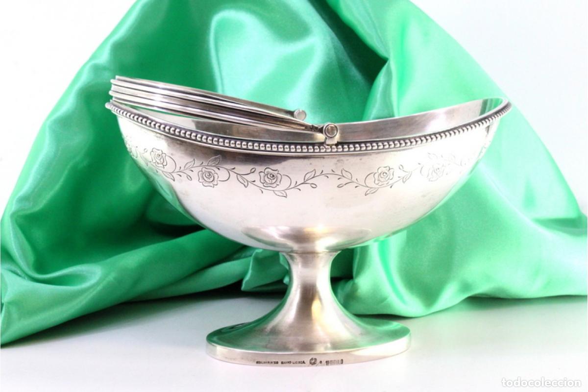Antig&uuml;edades: plato de dulces de plata - Foto 1