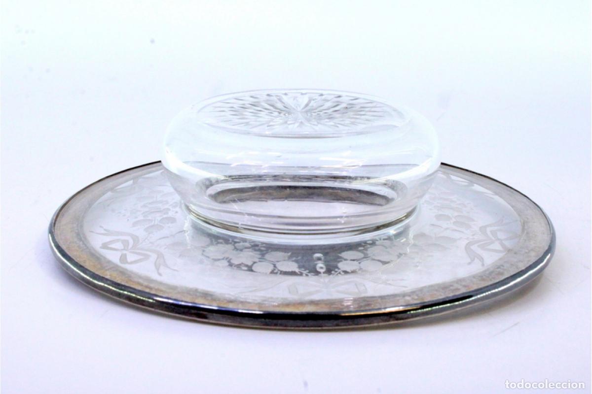 Antig&uuml;edades: plato de dulces de plata - Foto 2