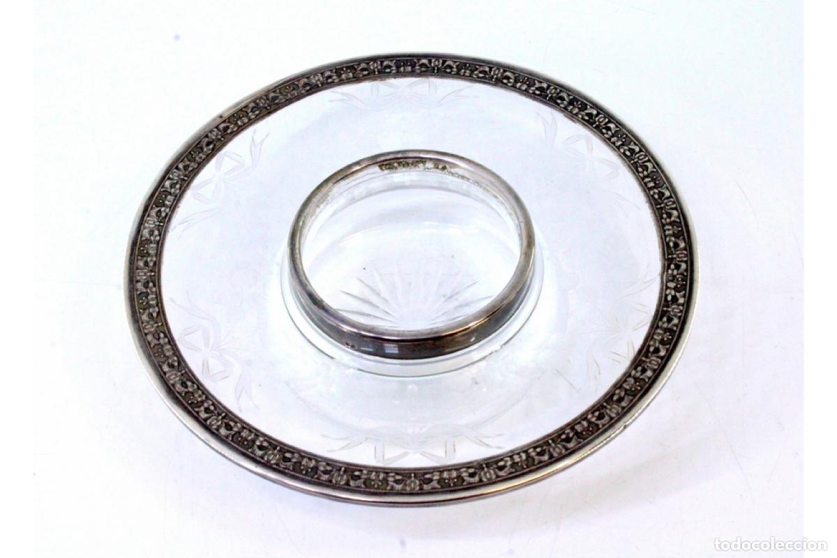 Antig&uuml;edades: plato de dulces de plata - Foto 3