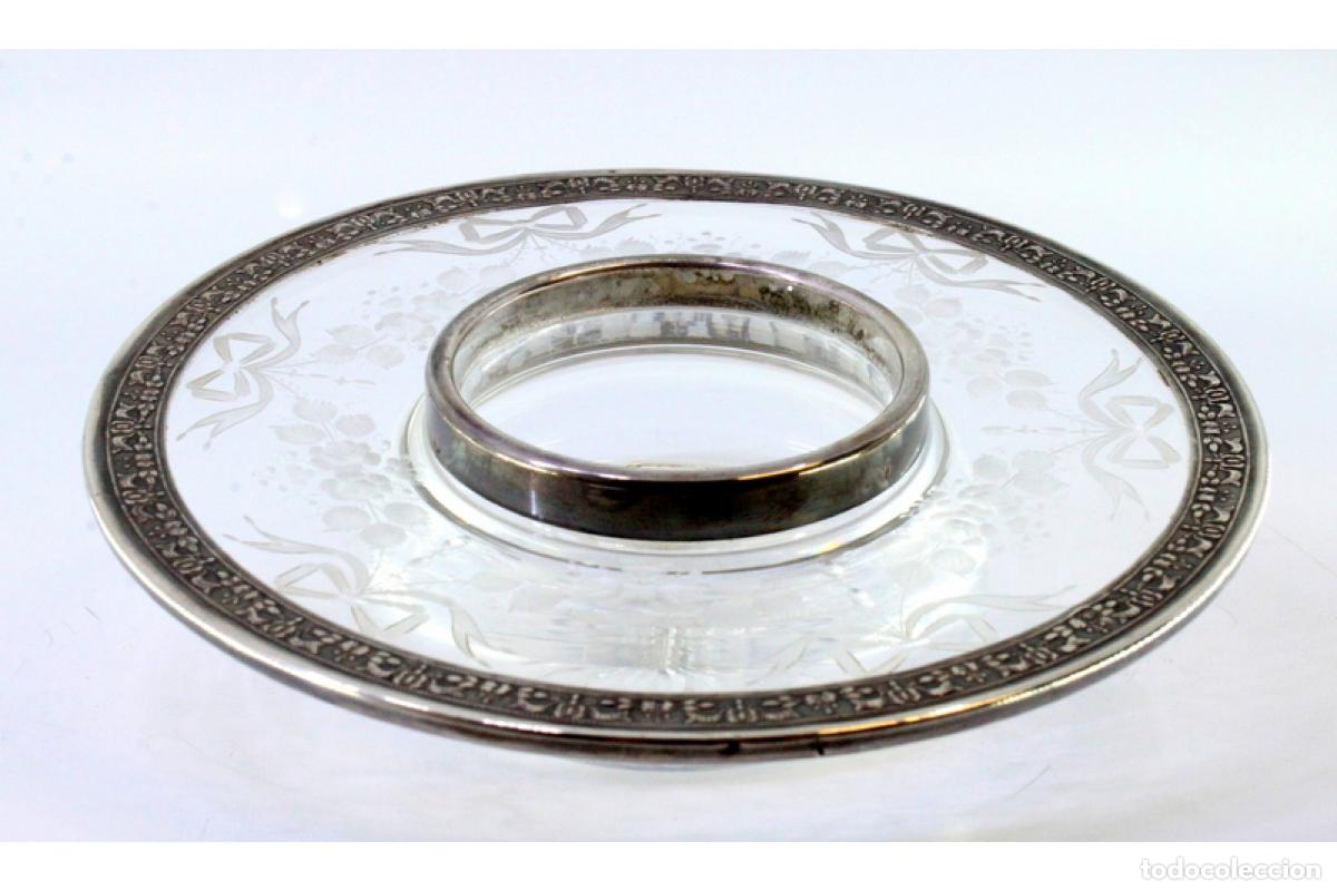 Antig&uuml;edades: plato de dulces de plata - Foto 5