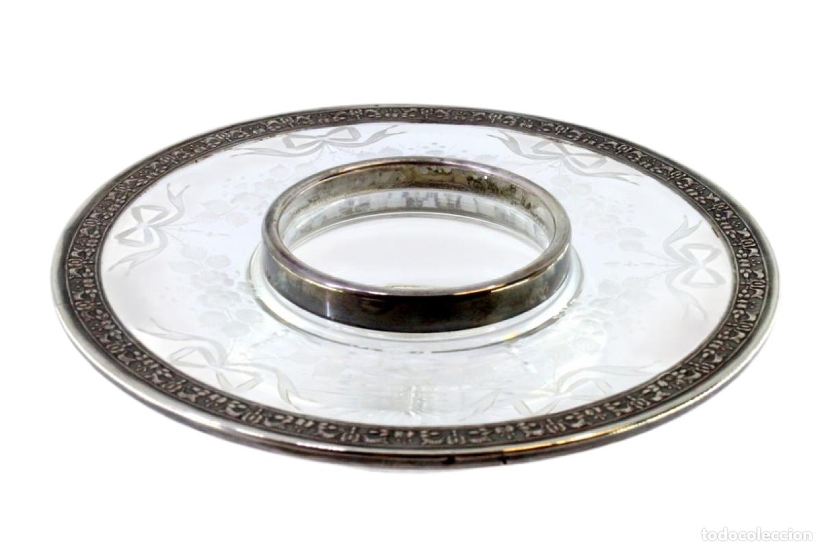 Antig&uuml;edades: plato de dulces de plata - Foto 1
