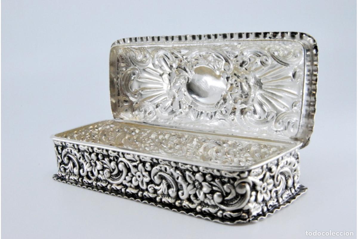 Antig&uuml;edades: Caja de rap&eacute;, en plata - Foto 9