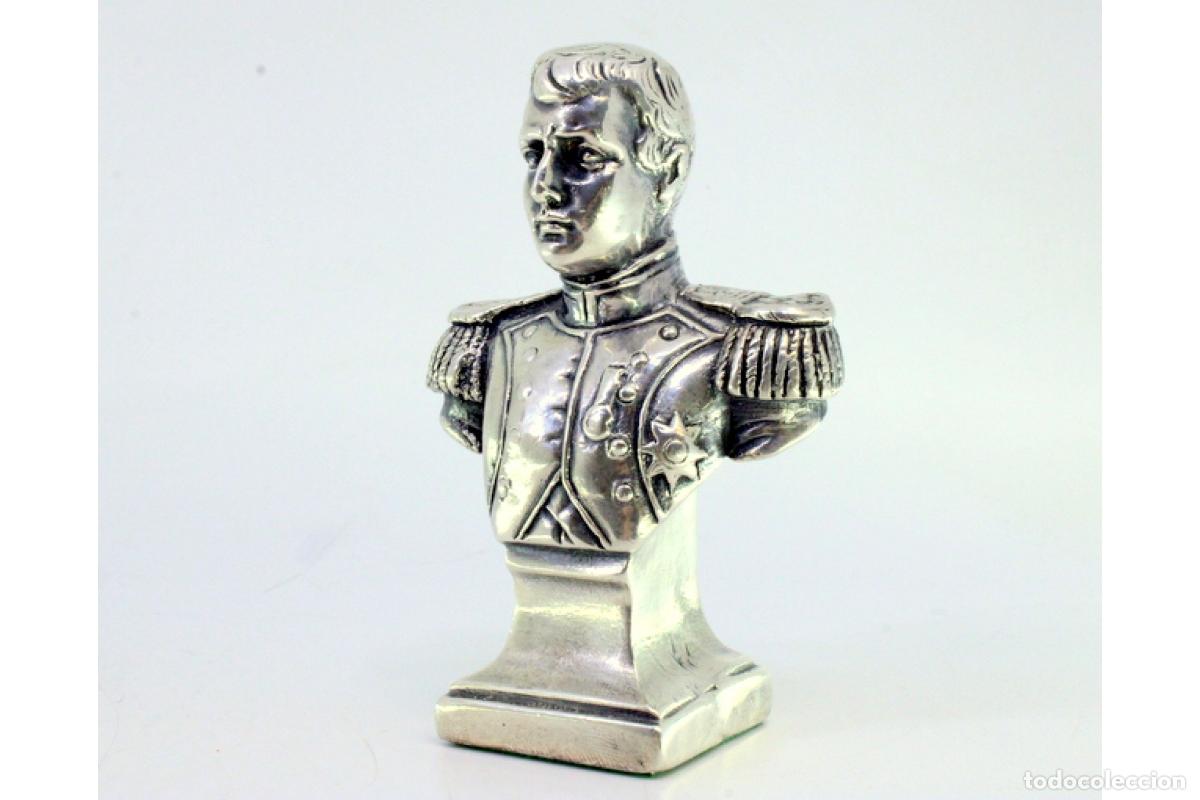 Antig&uuml;edades: Busto de Napole&oacute;n, en plata - Foto 2