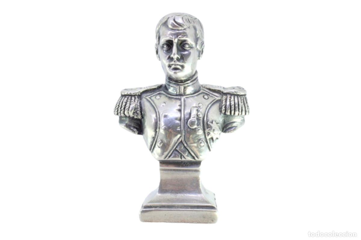 Antig&uuml;edades: Busto de Napole&oacute;n, en plata - Foto 1