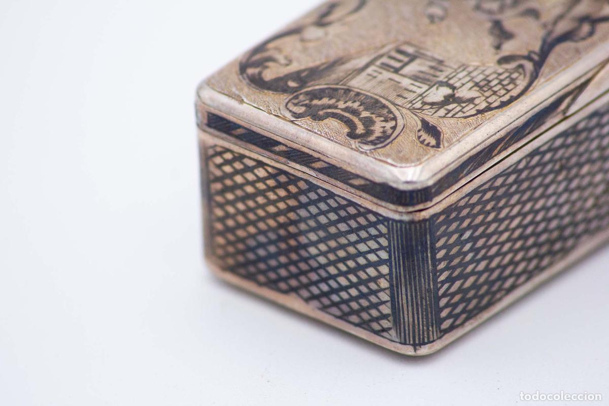 Antig&uuml;edades: Caja de rap&eacute;, en plata - Foto 3