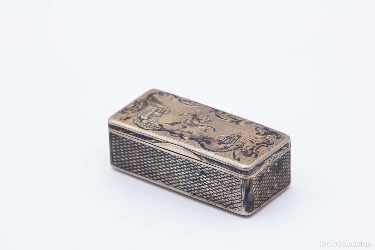 Antig&uuml;edades: Caja de rap&eacute;, en plata - Foto 4