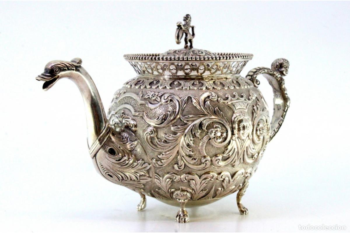 Antig&uuml;edades: Cafetera de plata - Foto 4