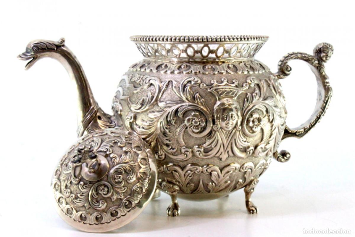 Antig&uuml;edades: Cafetera de plata - Foto 5