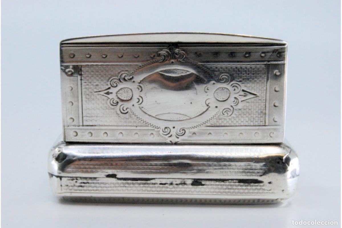 Antig&uuml;edades: Caja de rap&eacute;, en plata - Foto 2