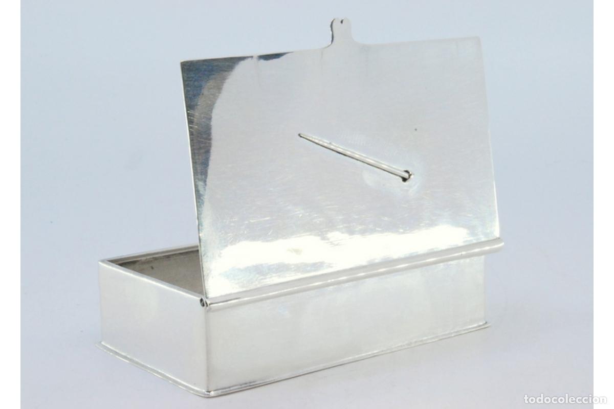 Antig&uuml;edades: Caja plateada para pins. - Foto 5