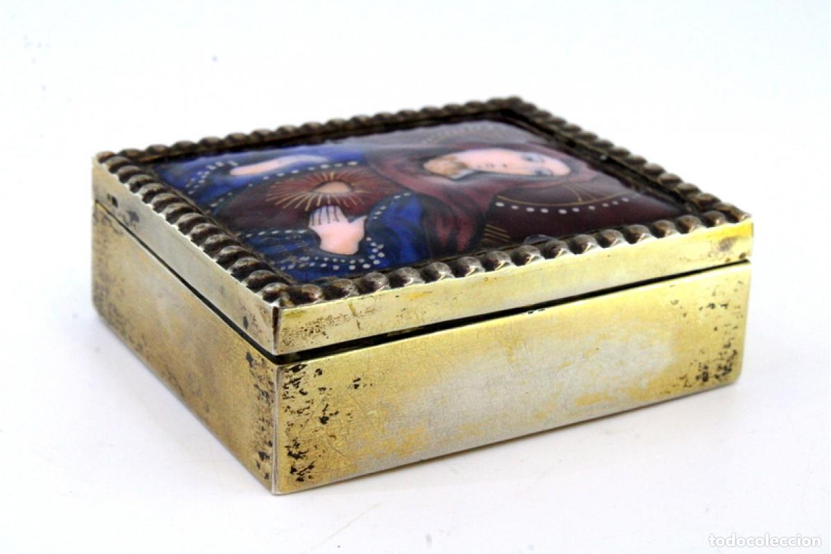 Antig&uuml;edades: Caja plateada para pins. - Foto 6