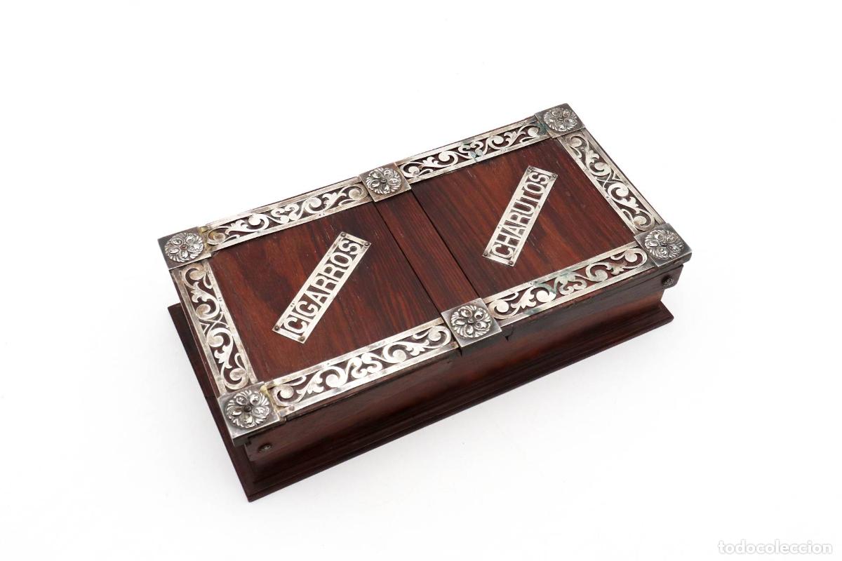 Antig&uuml;edades: Caja de cigarrillos, plateada - Foto 1