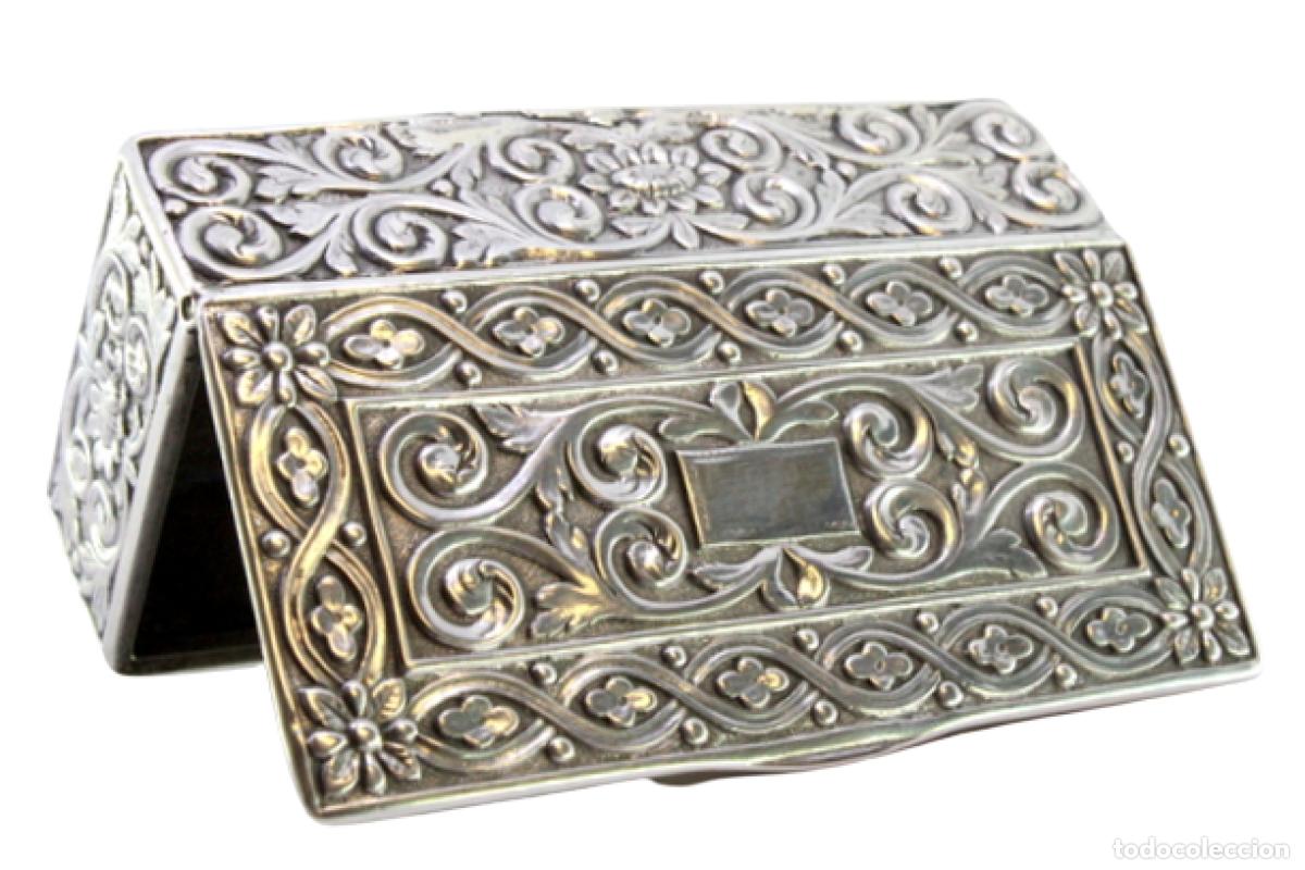 Antig&uuml;edades: Caja de rap&eacute;, en plata - Foto 1