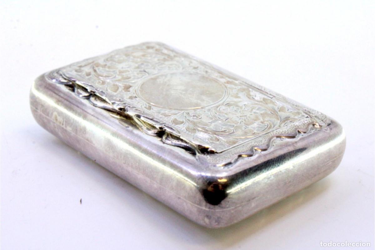 Antig&uuml;edades: Caja de rap&eacute;, en plata - Foto 3