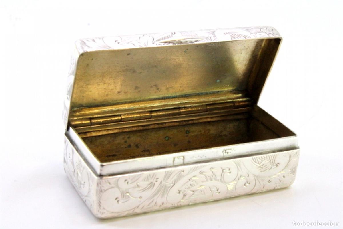 Antig&uuml;edades: Caja de rap&eacute;, en plata - Foto 3