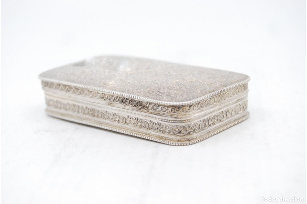 Antig&uuml;edades: Caja de rap&eacute;, en plata - Foto 2