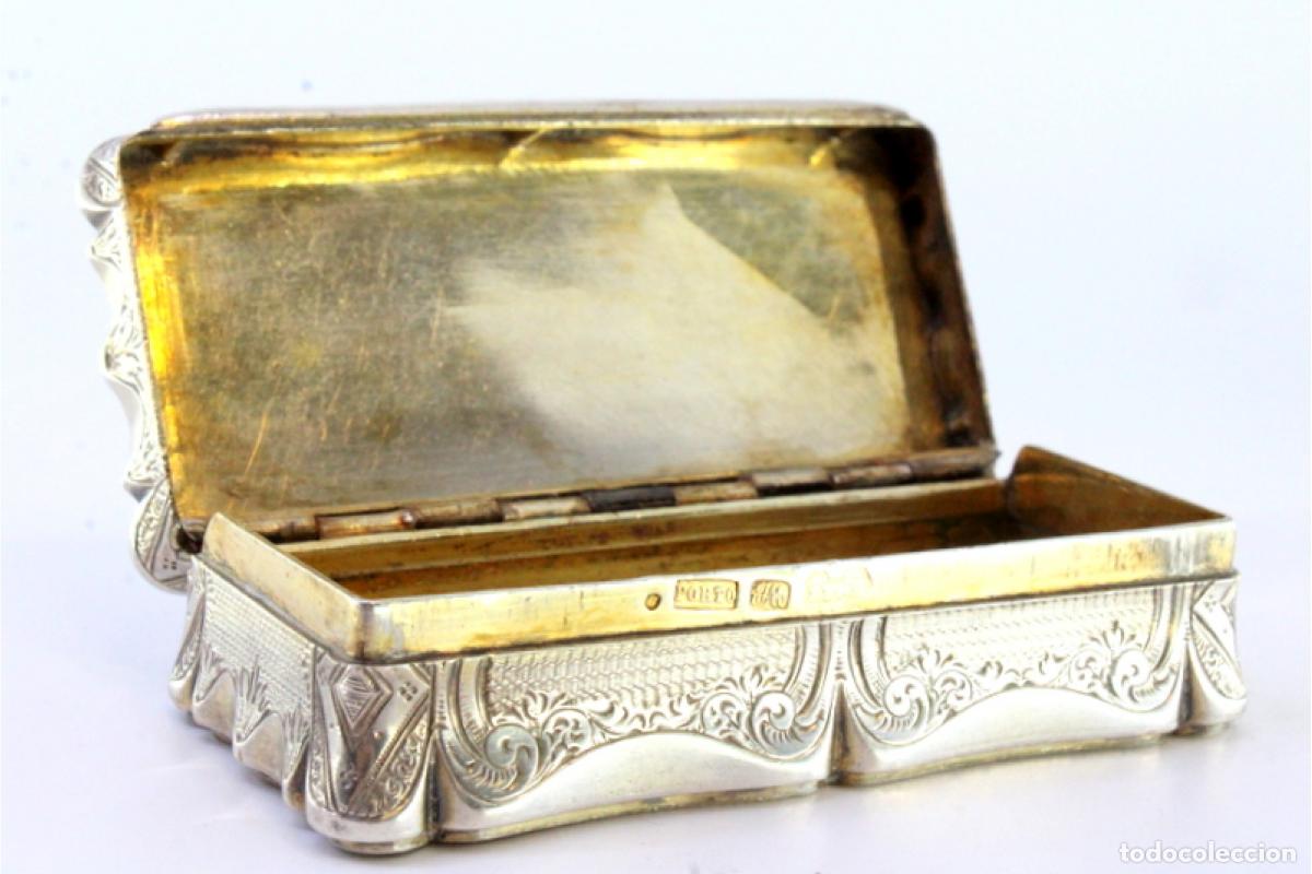 Antig&uuml;edades: Caja de rap&eacute;, en plata - Foto 6