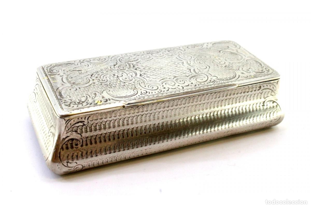 Antig&uuml;edades: Caja de rap&eacute;, en plata - Foto 3