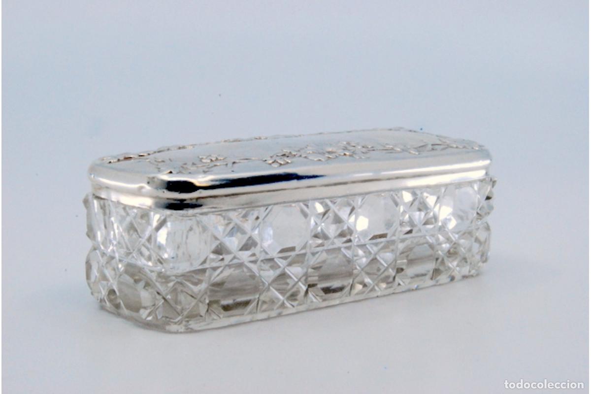 Antig&uuml;edades: Jabonera de cristal y plata - Foto 8