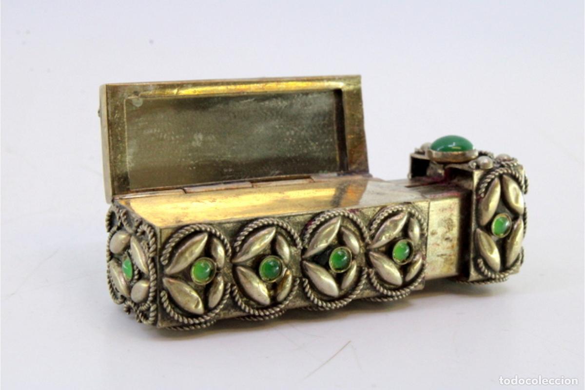 Antig&uuml;edades: Estuche de belleza plateado - Foto 2