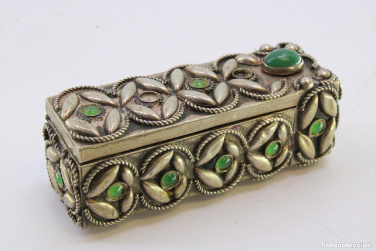 Antig&uuml;edades: Estuche de belleza plateado - Foto 3