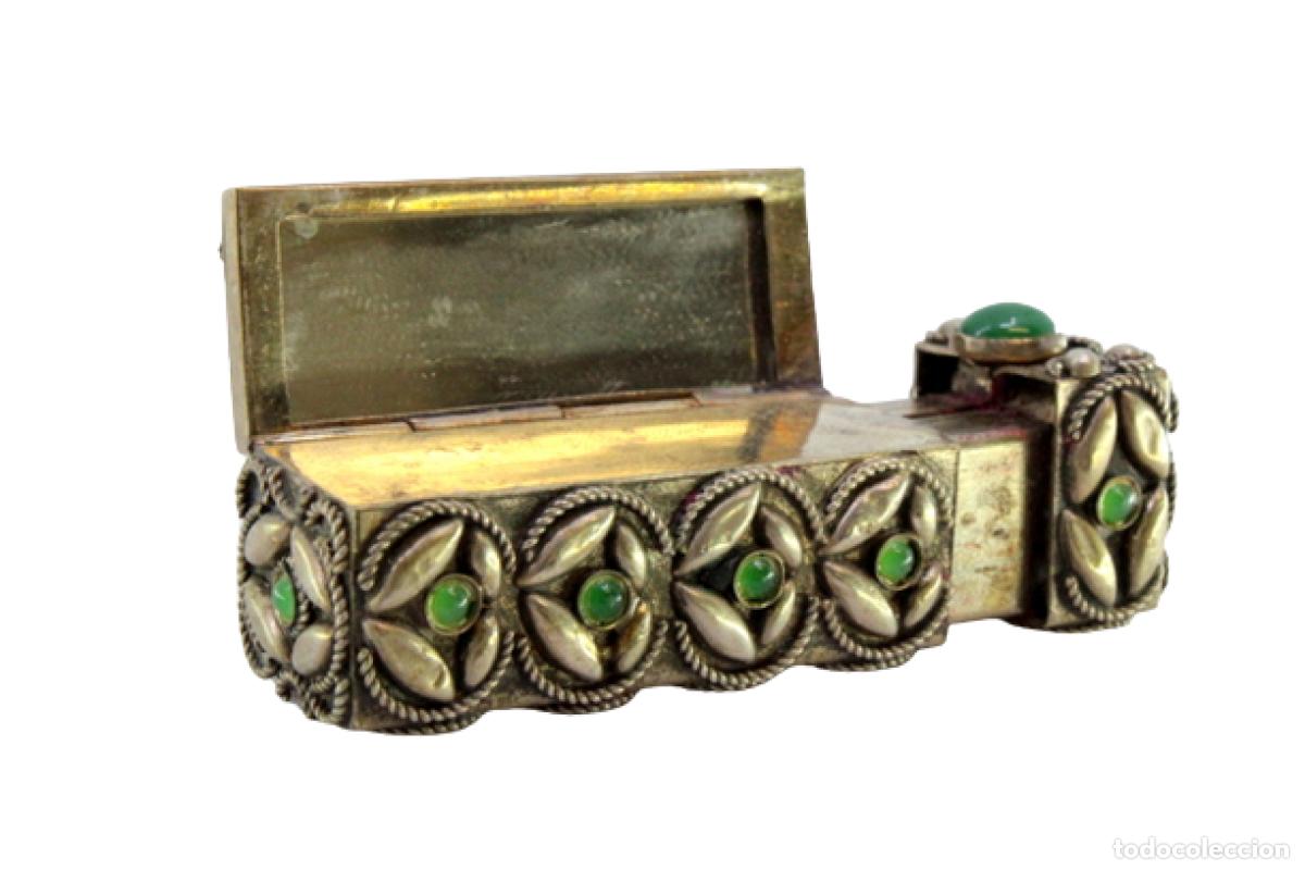 Antig&uuml;edades: Estuche de belleza plateado - Foto 1