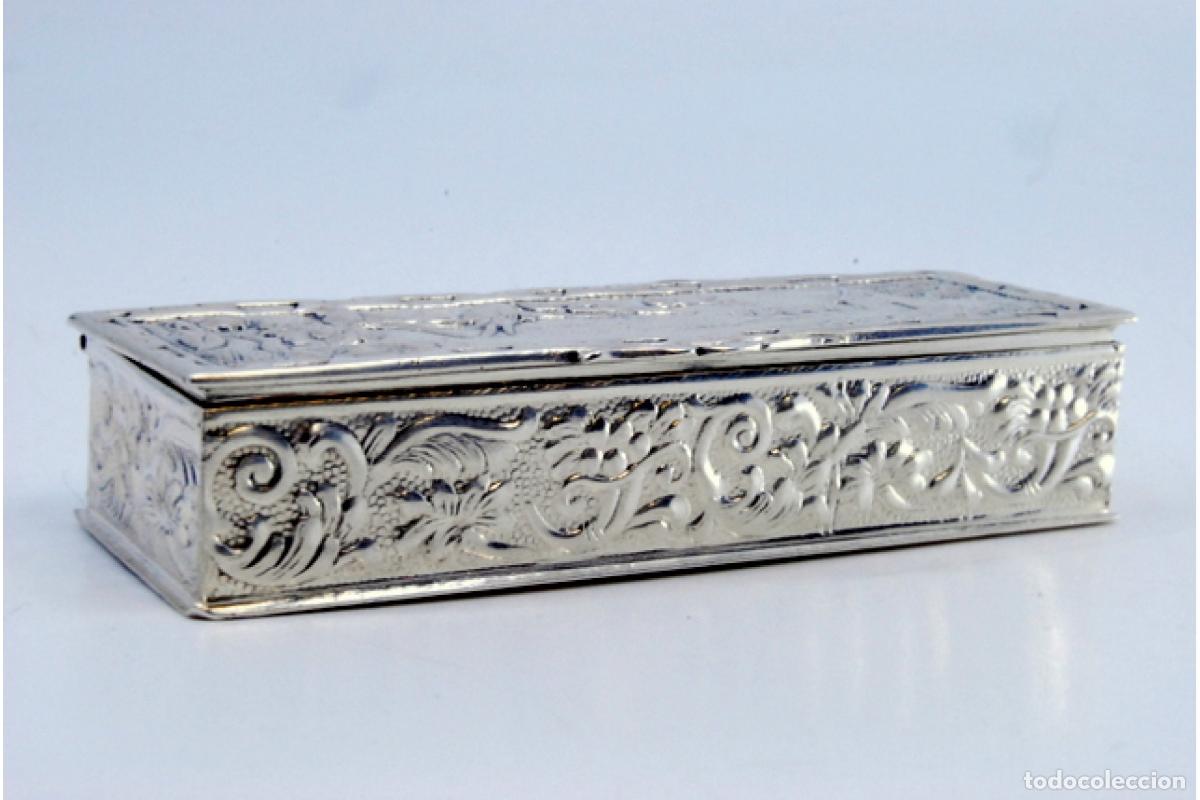 Antig&uuml;edades: Caja de rap&eacute;, en plata - Foto 2