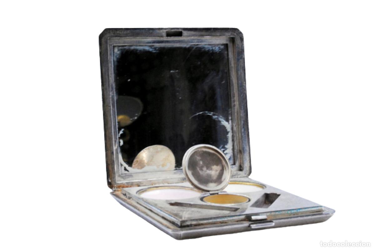 Antig&uuml;edades: Estuche de belleza plateado - Foto 1