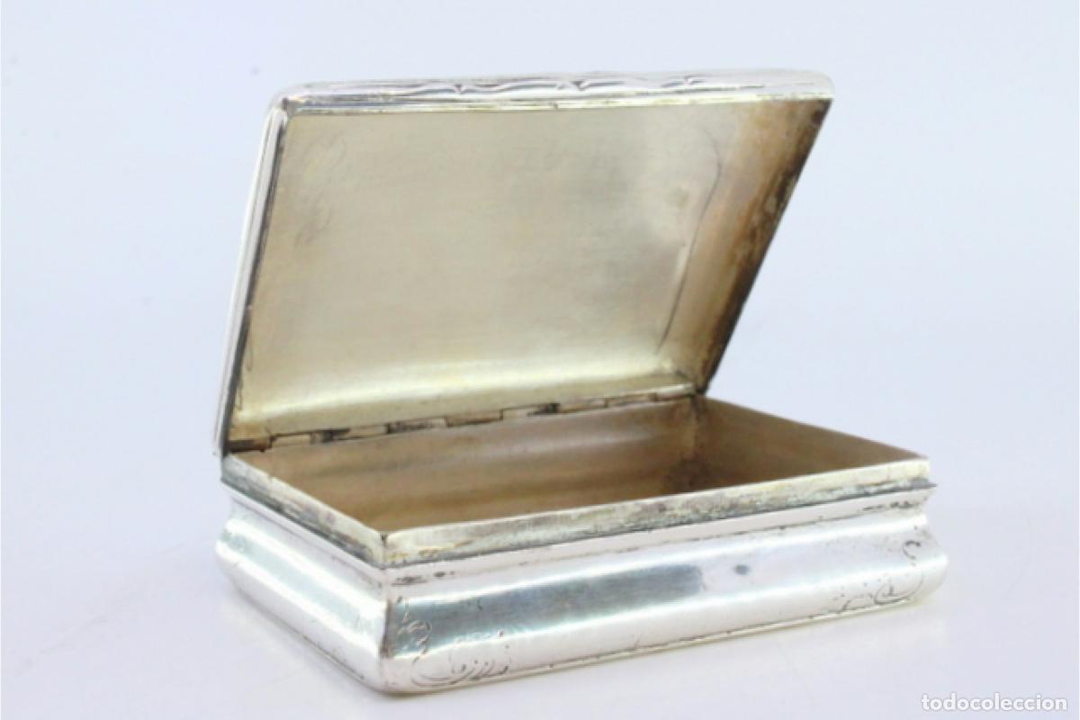 Antig&uuml;edades: Caja de rap&eacute;, en plata - Foto 2